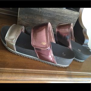 New Balance Rose Gold/ Gold sandals